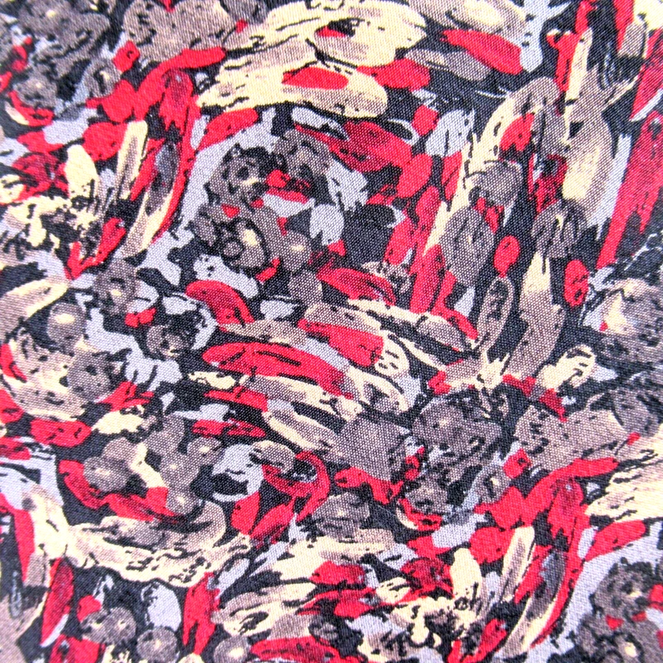 Винтажный мужской галстук Enrico Coveri 56 дюймов шелк красный серый лаванда абстрактный цветочный широкий - Изображение 2 из 4