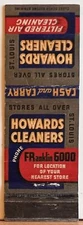 Howards Cleaners St Louis MO Missouri Modern Laundry Vintage Matchbook Cover