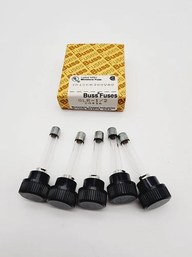 Bussmann GLR-1/2 Fast Acting Non-Rejecting Miniature Fuse 1/2A 300V - Lot of 5