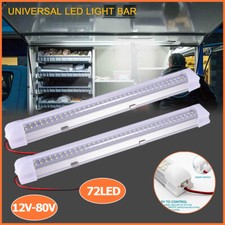 72LED Interior Lights Strip Bar Car Bus Van Caravan ON/OFF Switch 12V 12 VOLT UK