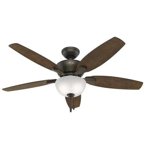 52" New Bronze Indoor LED Ceiling Fan Burnished Mahogany Cherry Blade Bowl Lamp - Image 4 of 4