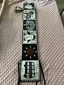 Infant crib/ playmat tie on black & white toy