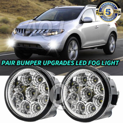 Pair of Bumper LED Fog Light Driving Lamps For Nissan Murano 09-12 LH + RH 6000K