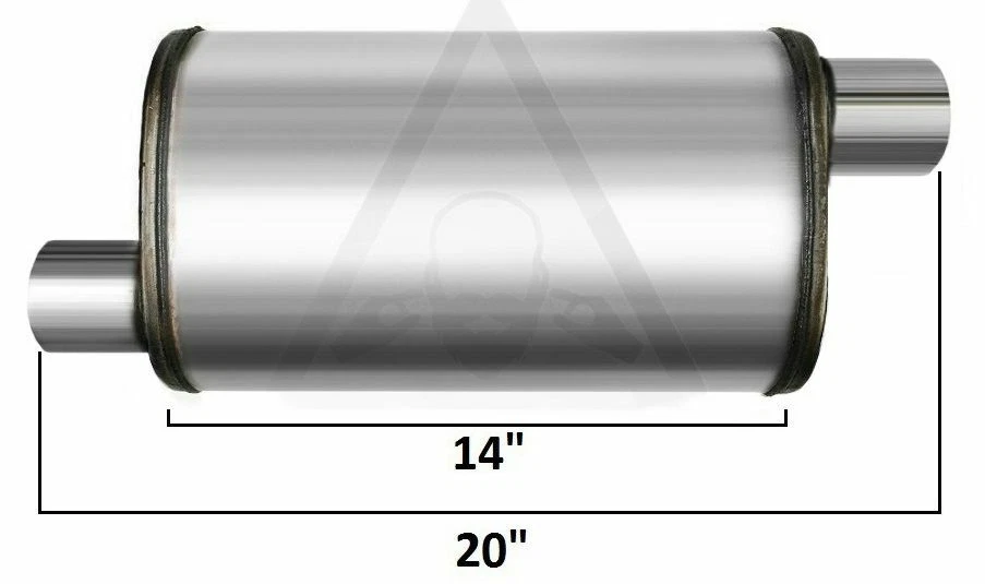 Silenciador universal Max Flow SS de 2,5" entrada 2,5" salida rendimiento Foto 3 de 4