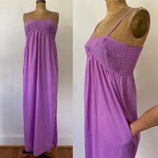Bill Tice Vintage 1970s Lavender Spaghetti Strap Maxi Summer Dress