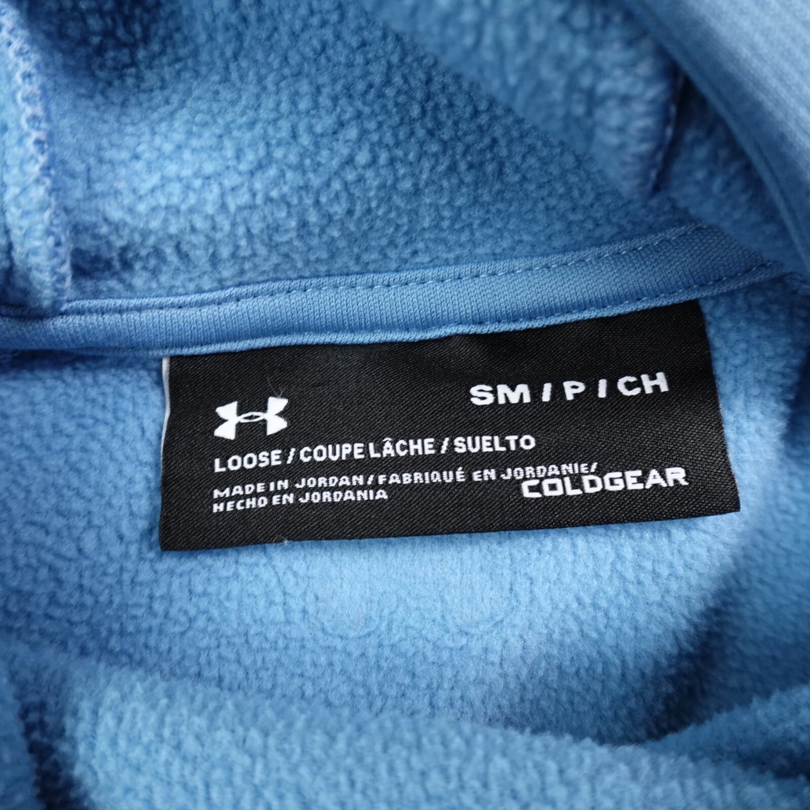 VETEMENTS Felpa con cappuccio Under Armour da uomo piccola blu bianco sciolta UA felpa con cappuccio