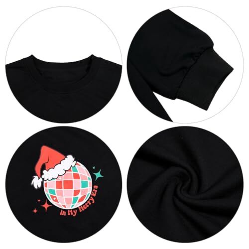 Christmas Sweatshirt for Women In My Merry Era Sweatshirts Large Black - Picture 5 of 6