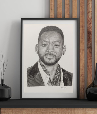 Will Smith Zeichnung Original A4 Graphitzeichnung realistisches Portrait