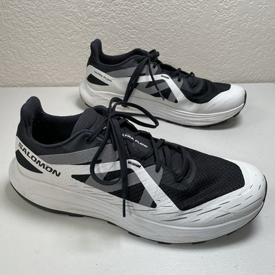 Men s Salomon ULTRA FLOW Trail Running Shoes Sneakers, Black/Gray, Size 13 US
