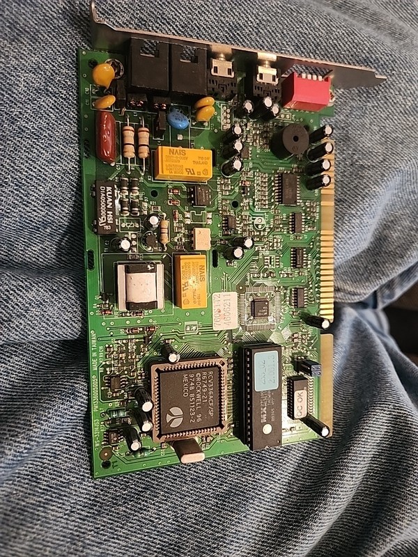 Wisecom 16-Bit ISA 56K Modem Card with Audio Ports and Dip Switch FB WS-3314JS3