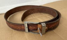 Cool Vintage Che Guevara Belt Embossed Portrait & Flag Rare 118cm clothing Large