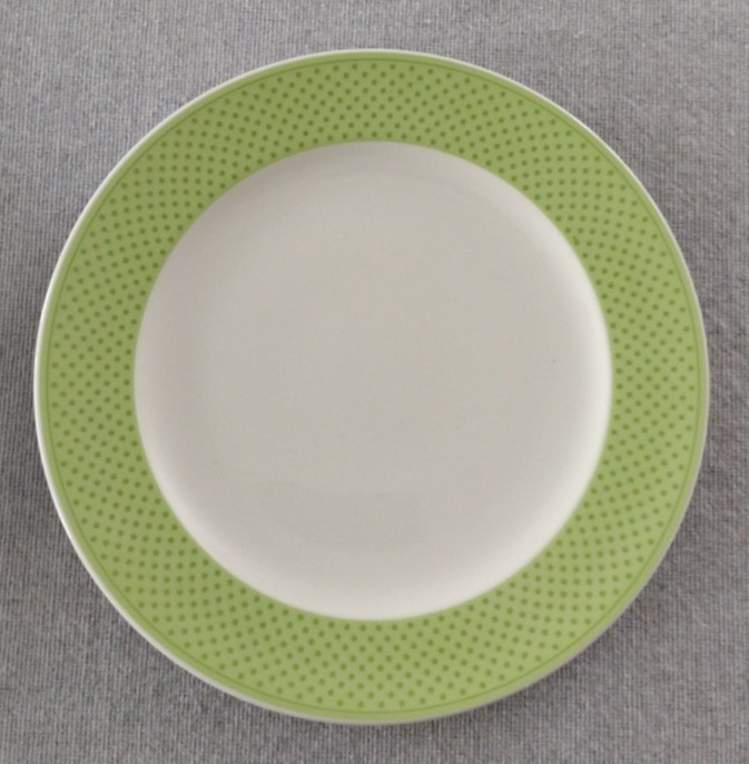 Villeroy & Boch Luxembourg 0144 Green Polka Dot White 1 Single 8.25