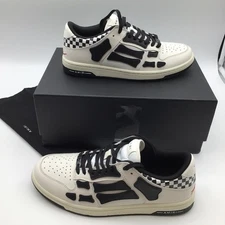 AMIRI Checkered Skel Top Low White Black Sneakers Mens Size 9 & 11 mismatch pair