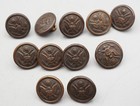 WWI British Made Army Buttons Group Lot Of 11 by J.R. Gaunt & Extra Quality — photo 1