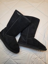 Bearpaw Kids Black Boots Sherpa Suede Size 2