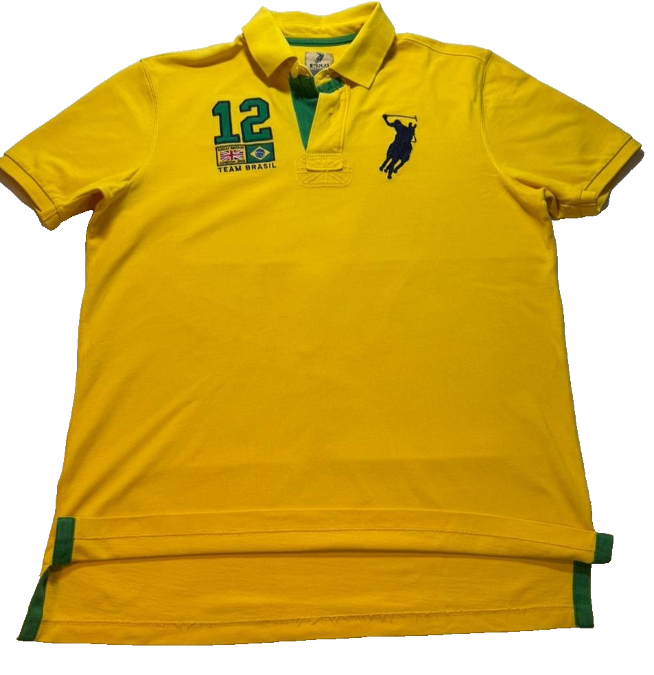 Rare-Ralph Lauren Polo Team Brazil Yellow Shirt Size XXL | eBay