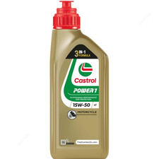 Image of Castrol POWER1 4T 15W-50 15W50 SS 4 Stroke Motorcycle Engine Oil 1 Litre 1L