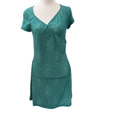Prana Breathe Green Performance Dress Small Hiking Outdoor Activewear Athleisure