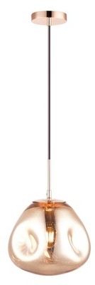 Impex Lighting NINA Single Deckenleuchte Pendelleuchte in GOLD PG1808/01/M/G MEDIUM
