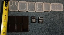 Lot of 7 Memory Card Cases Micro SD SD card Camera Lot of 2 Micro SD to SD Card