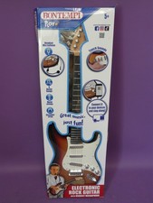 Bontempi Kinder Spiel E-Gitarre Elektrische Gittare mit Mikrofon und MP3-Eingang