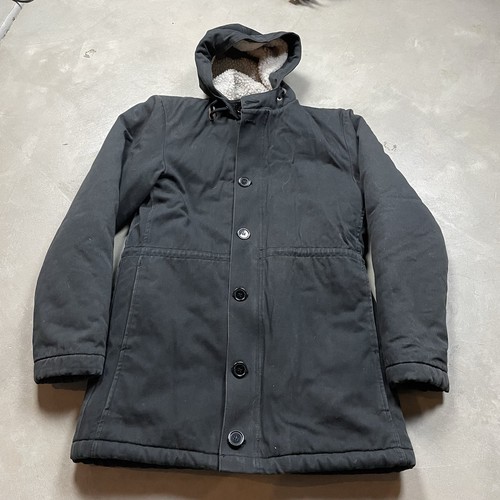 American Apparel Barn Coat Military Sherpa Lined Hooded S Men’s Parka Jacket