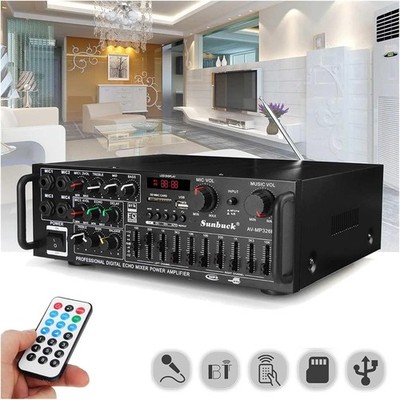 Stereo Amplifier 2000W Verstärker HIFI Digital Bluetooth FM USB Vollverstärker