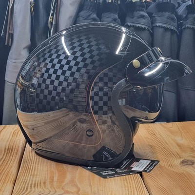 VIPER RSV06 PLUS GLOSS BLACK CHEQUER 500 EXKLUSIVER JETHELM MOTORRADHELM
