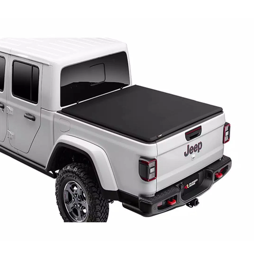 Rugged Ridge Armis Soft Folding Tonneau Bed Cover for Jeep Gladiator w/ 60" Beds Foto 2 de 4