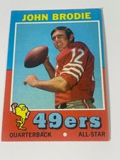Vintage 1971 Topps John Brodie # 100 in NM Condition.