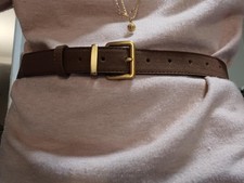 WOMEN WESTERN BROWN GENUINE SUEDE LEATHER BELT size M Belt length is 41 in NEW