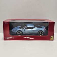 Hot Wheels Ferrari 458 Italia Blue 1:18 scale NOB