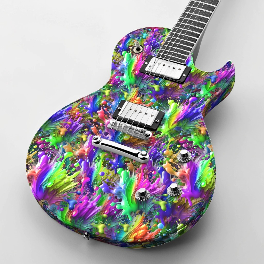 Colorful Paint Splashes - 20" x 38" Hydrographic Film Hydro Dipping