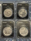 Chinese Silver Panda In APMEX TEP 4 Coins 2022, 2023,24,25