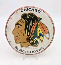 Chicago Blackhawks NHL Hockey 1969 6" Pin Desktop Decor Stand Button Large