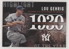 2015 Topps Update Highlight of the Year Lou Gehrig #H-62 HOF 04eb