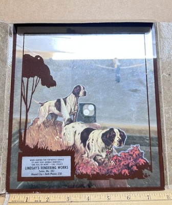 VINTAGE TARKIO MOUND CITY MISSOURI LINDSAYS RENDERING WORKS ADVERTISING MIRROR