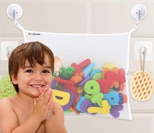 Bath Toy Net 18x16 Inch Kids Bath Tub Toy Holder, Corner Mesh Bag, Baby Batht...