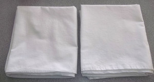 WellSpun Welhome Queen Size Linen Blend Pillow Shams Set of 2 White 35" x 19.5"