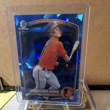 Topps Bowman Chrome Sapphire Nate George BCP-184 Prospects 2025 Orioles