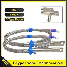 Thermocouple J/K Type Runner T-Shape Button Probe Injection Mold Temp WRNT-RLD-T