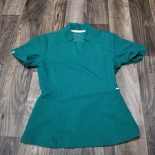FIGS women's Dark Harbor Green Three Pocket Short Sleeve Scrub Top SZ XXS