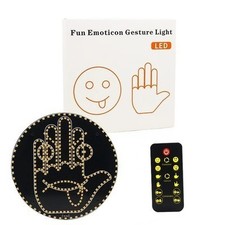Car LED Gesture Light Remote Control Expression Lamp
