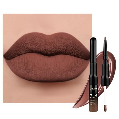 evpct 1Pcs Nude Brown Matte Lip Liner and Liquid Lipstick Stain Makeup Set fo...