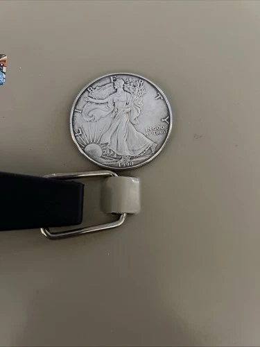 1990 WALKING LIBERTY AMERICAN EAGLE .999 FINE SILVER DOLLAR COIN 1oz. $1 USA