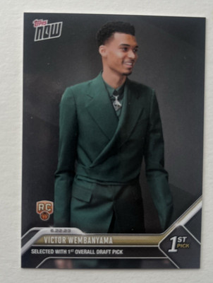 Victor Wembanyama #D-1  2023 Topps Now 1st Draft Pick RC San Antonio Spurs. NRMT