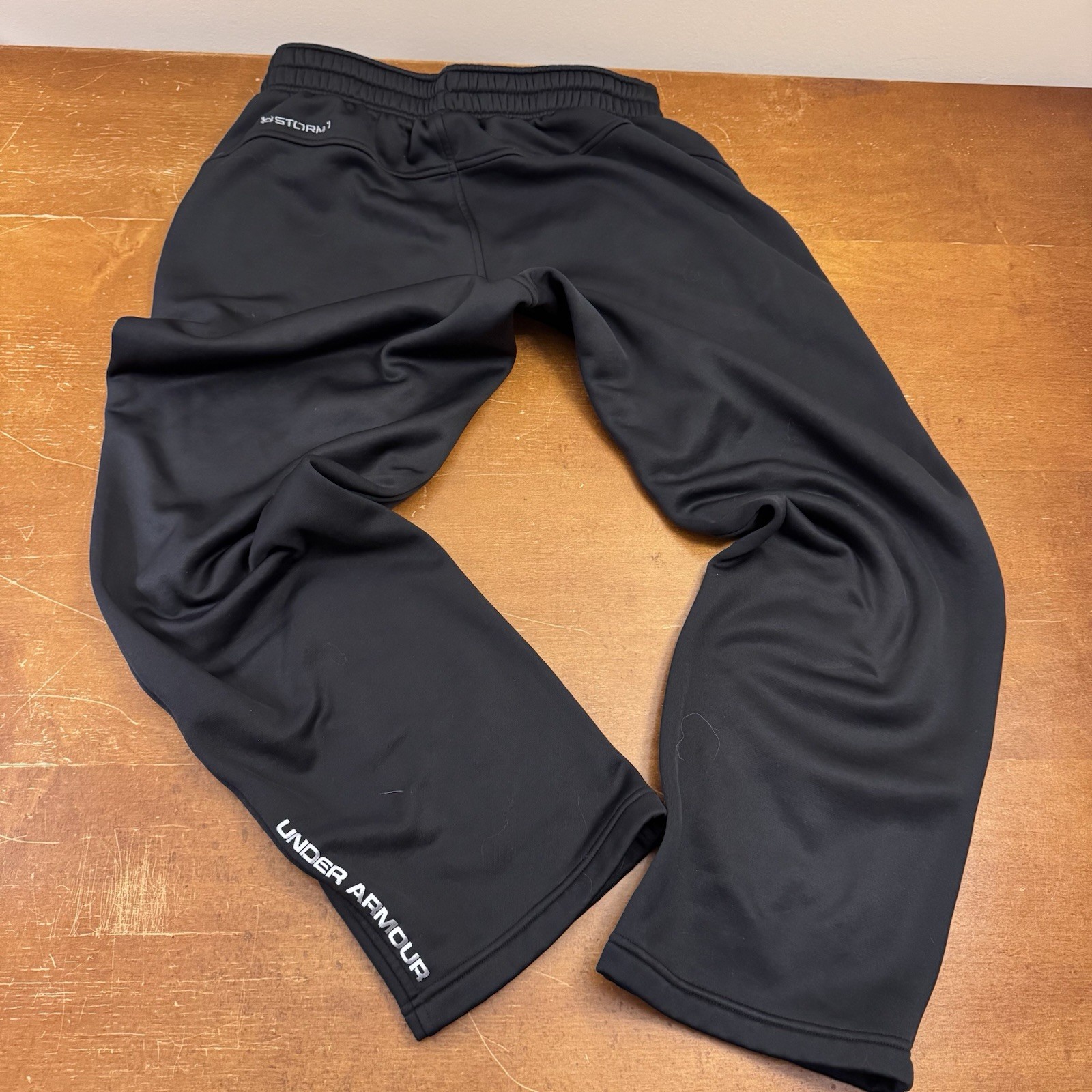 Under Armour Sweatpants Mens Large Black Cold Grear Loose Fit Storm thumbnail 9