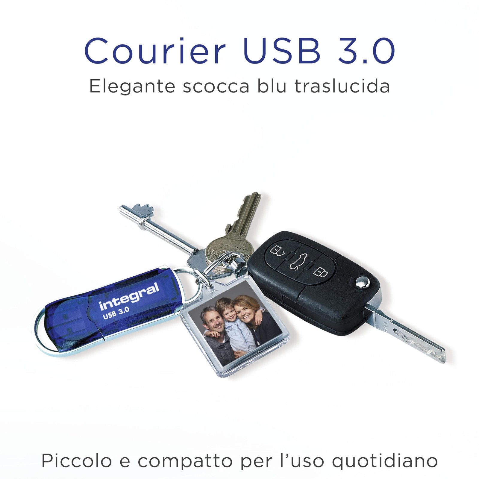 Clé USB 64GB Courier Bleu : Ne Manquez Plus d'Espace et Transférez Sans Attendre