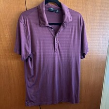 HUGO BOSS Slim Fit Mercerised Purple Polo Shirt Short Sleeve Size L
