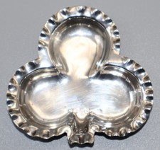 Birmingham 1898 Sterling Silver Pin Tray Clubs Playing Card Shaped Poker Bridge